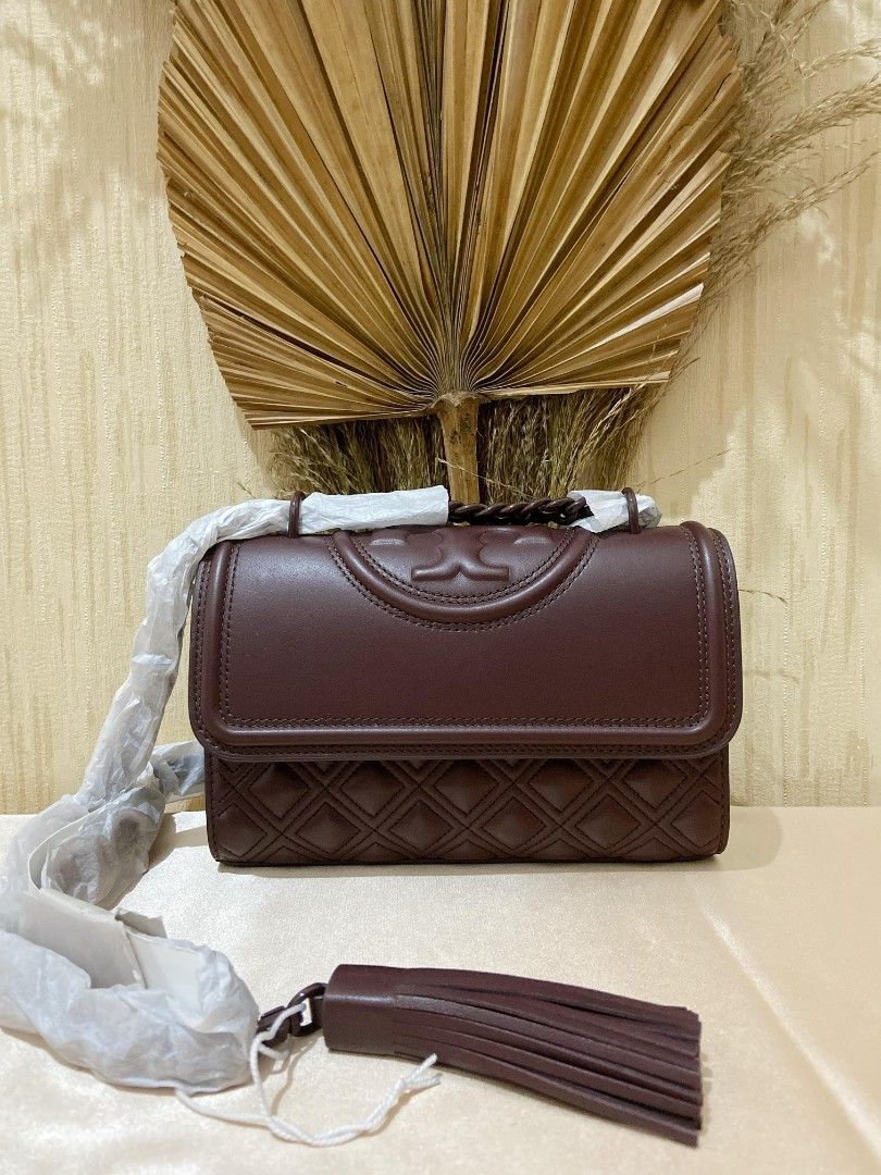 HARGA NET ❗ NO NEGO ❗READY Tory Burch Small Fleming Convertible Shoulder  Bag, Wine
