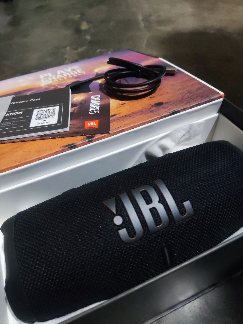 JBL CHARGE 5 Good as Bnew (Category: Soundbars, Speakers & Amplifiers) located in San Fernando. Submitted by dnsancte (Listing ID 1332496307, Image 2). Description: Got this last december as a Christmas party Raffle gift... I want to sell because it was not barely used, so maybe someone may have it for it's purpose to be used... pm me for other details, i can do meet up around pampanga only, or do shipping Thru lbc cash on pick up, buyer will sho