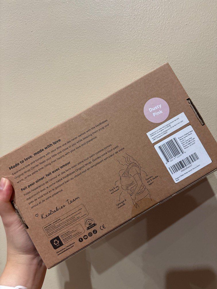 KeaBabies original baby wrap carrier (Category: Baby Toiletries & Grooming) located in Mandaluyong City. Submitted by kat.store (Listing ID 1332535018, Image 2). Description: Brand new and unopened. Purchased in the USA for myself, I just wasn’t able to use it.