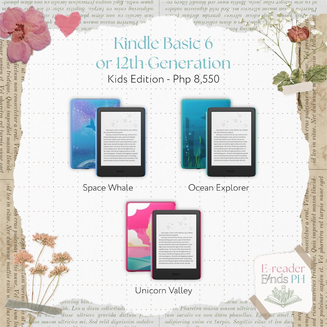 Kindle Basic 12th Generation Kids E-reader for Pre-order (Limited Time Prime Day Sale) (Category: E-Readers) located in Bulacan. Submitted by ereaderfinds.ph (Listing ID 1304998137, Image 2). Description: Limited Time Sale until Oct. 9 Basic Kids for 6550 If we don’t reply it means we have reached our Carousell replying quota and we can’t reply until next month. Please reach us on our other platforms instead! For Pre-order - 85% required due to l