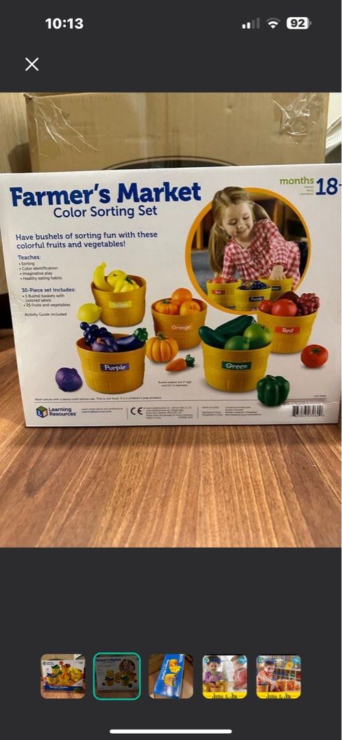Learning resources farmers market color sorting playset, Hobbies & Toys ...
