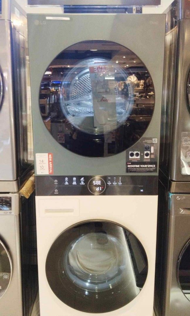 LG BRAND FRONTLOAD WASHER AND ELECTRIC DRYER (2 IN 1, STACKED OBJECT