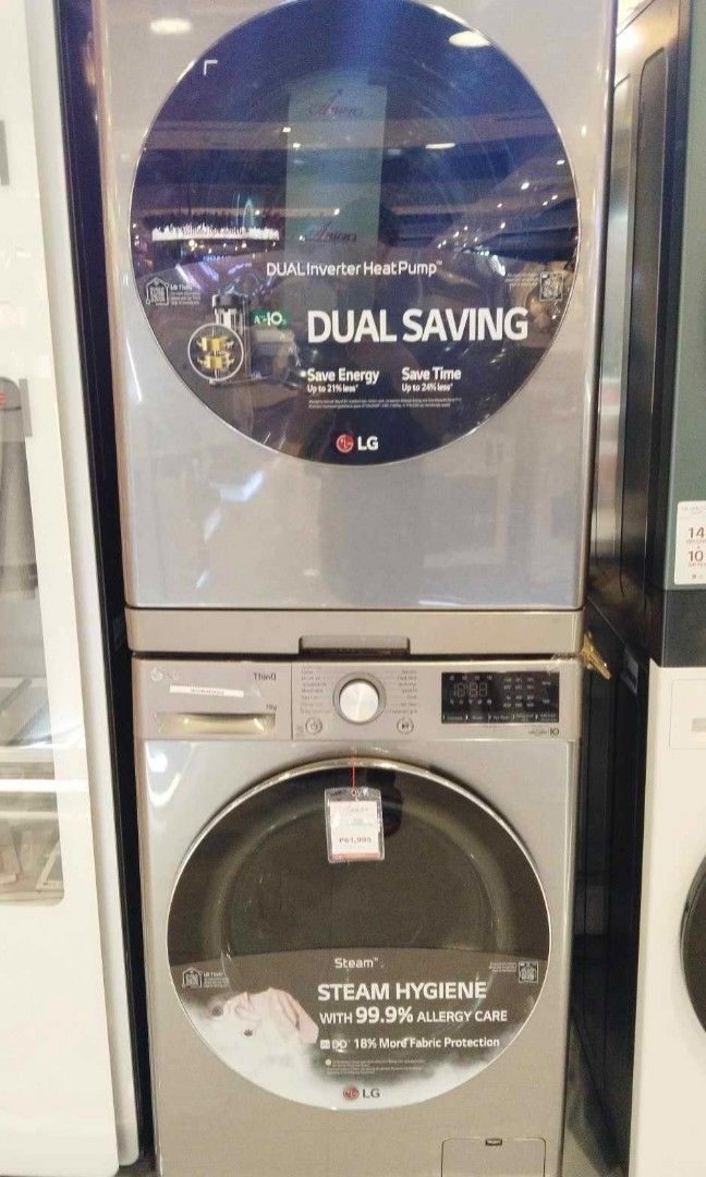 LG BRAND FRONTLOAD WASHER AND ELECTRIC DRYER (2 IN 1, STACKED OBJECT