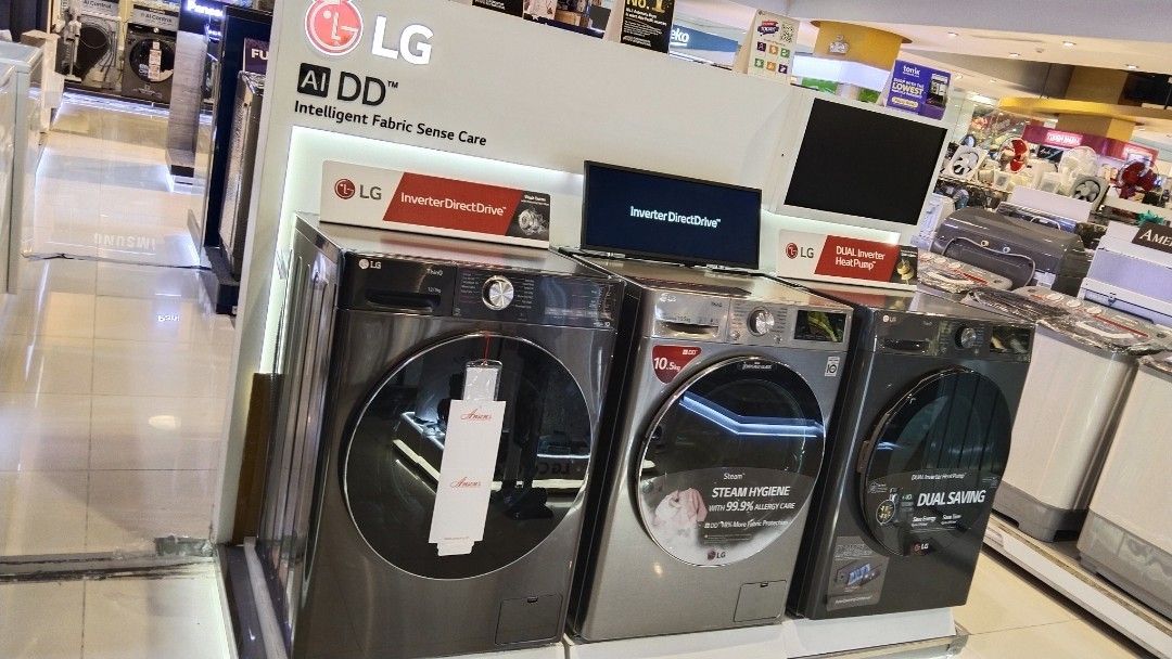 LG BRAND FRONTLOAD WASHER AND ELECTRIC DRYER (2 IN 1, STACKED OBJECT