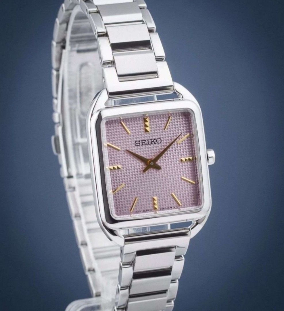 アナログ腕時計 SEIKO | Essentials Quartz Pink Dial Ladies Watch SWR077P1 SEIKO Ladies Watch Quartz Analog Rectangle Pink Dial