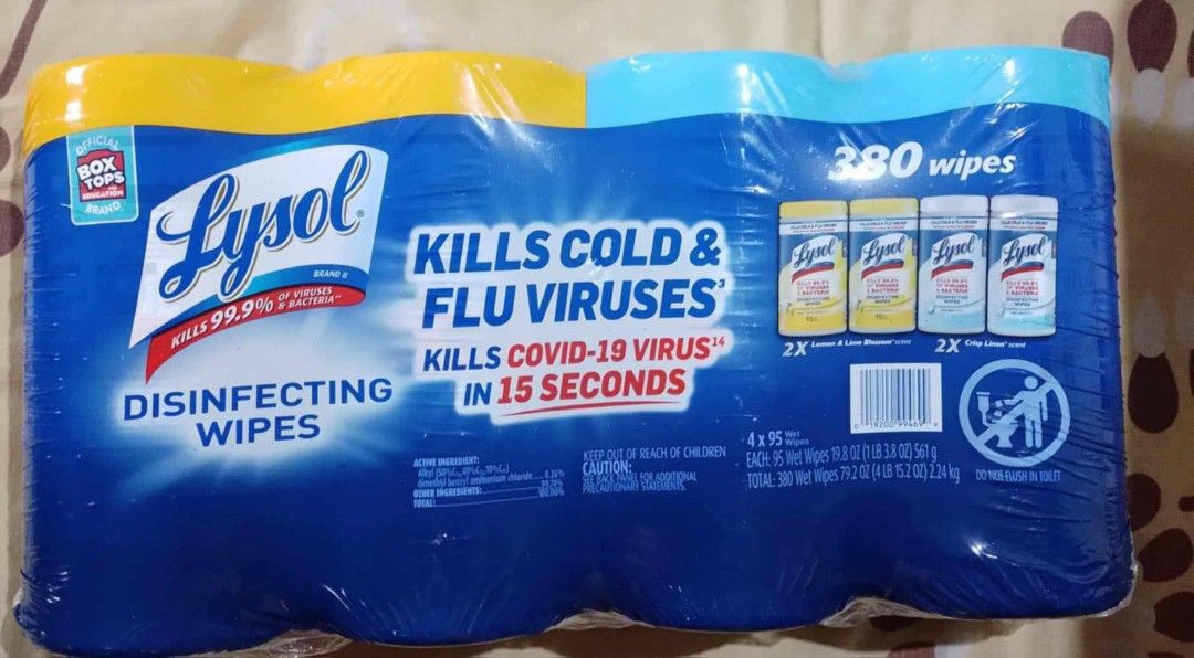 Lysol disinfecting wipes lemon (Category: Diapers & Baby Wipes) located in Manila. Submitted by michie2018 (Listing ID 1332467677, Image 1). Description: Wipes 80 sheets x 4 jar.