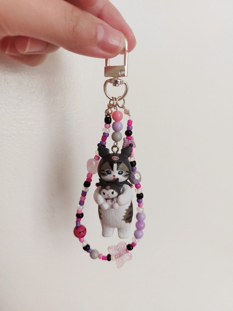 Mofusand kuromi keychain (Category: Character Goods) located in Butuan. Submitted by vintagefinds.2021 (Listing ID 1332583260, Image 1). Description: unofficial mofusand can add name for free :)).