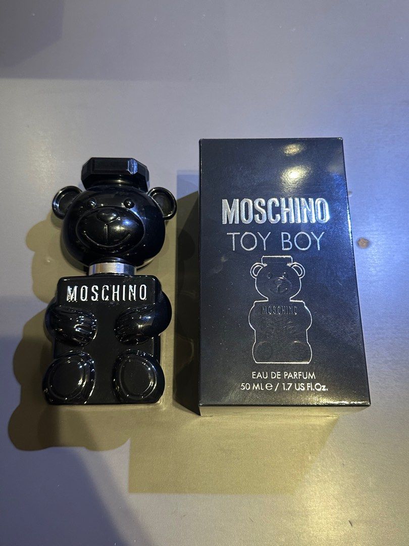 Moschino Toy Boy 50ML (Category: Fragrance & Deodorants) located in Taguig. Submitted by goodoldfashionedvalues (Listing ID 1332602941, Image 1). Description: Moschino Toy Boy EDP - Purchased from zalora - 90% full tbh - people say it performs like sauvage but you won’t smell like the rest - Good fragrance for the clubs.