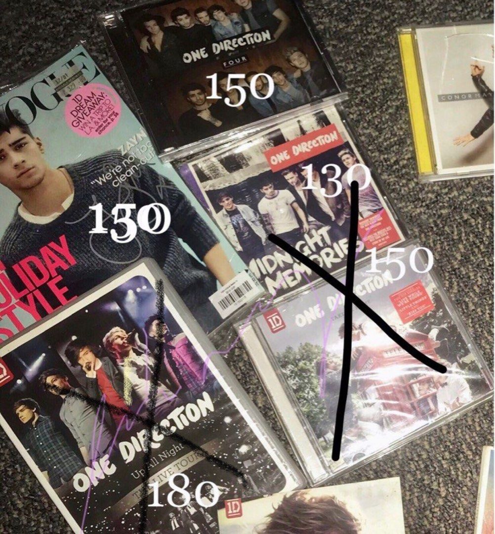One Direction Album (Category: CDs & DVDs) located in Makati City. Submitted by laineycops (Listing ID 1260020902, Image 1). Description: AVAILABLE ㅡ FOUR SEALED ALBUM STILL CORRECTION 750php for Four ㅡ Sealed album ZAYN TEENVOGUE ㅡ SOLD UAN DVD ㅡ SOLD MM unsealed and TMH sealed ㅡ SOLD DM for more q's.