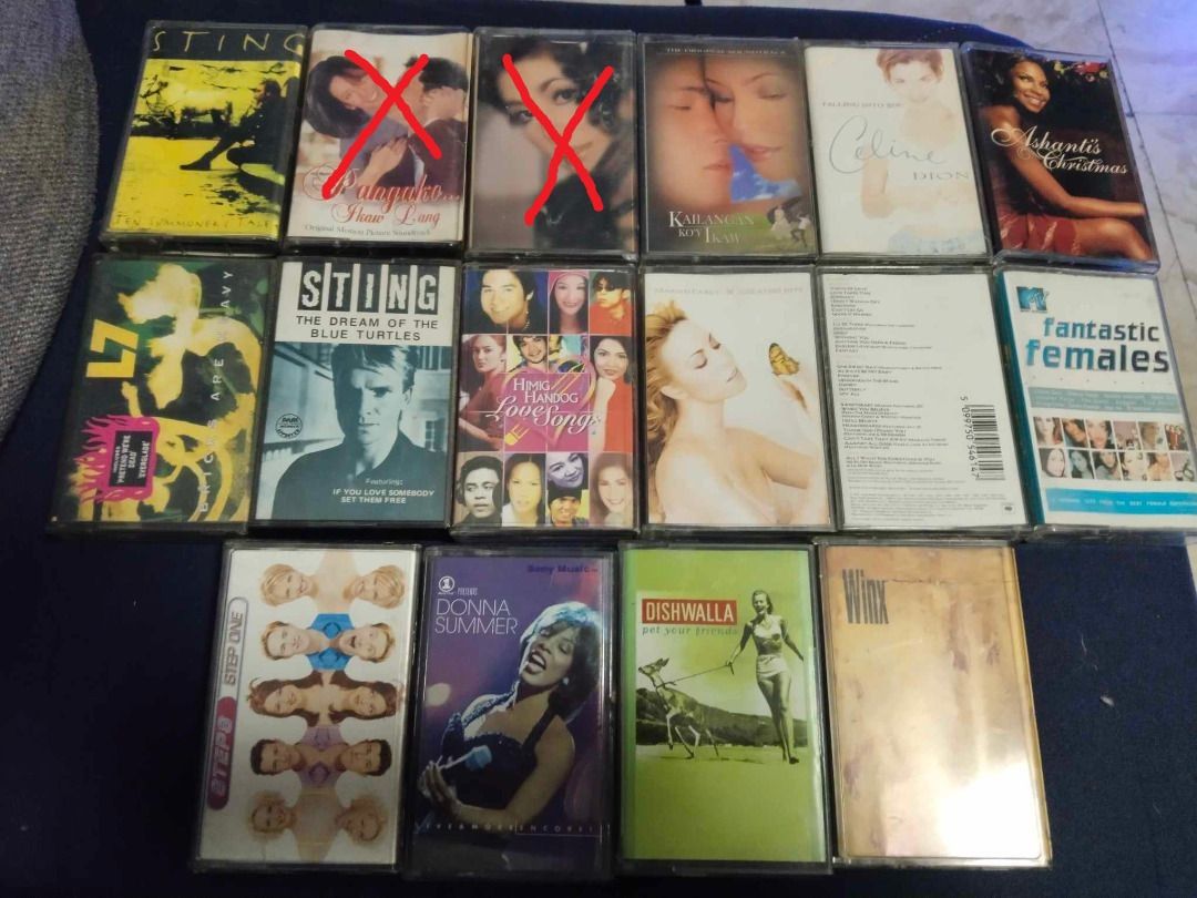 Pop punk Alternative Pop Rock OPM Cassettes (Category: CDs & DVDs) located in Quezon City. Submitted by dixiewhiskey (Listing ID 1332454507, Image 3). Description: Pop punk Alternative Pop Rock OPM Cassettes NM condition no issues, no penmarks - 300 pesos each Tribal Fish - 700 pesos - SOLD Orient Pearl - 500 pesoss - SOLD Mad Capsule Markets MxPx- SOLD The Get Up Kids - SOLD L7 Dishwalla Josh Wink - Winx Sting Mariah Carey - SOLD Regine Velasque