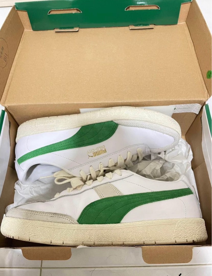 PUMA WHITE AMAZON GREEN Men s Fashion Footwear Sneakers on Carousell