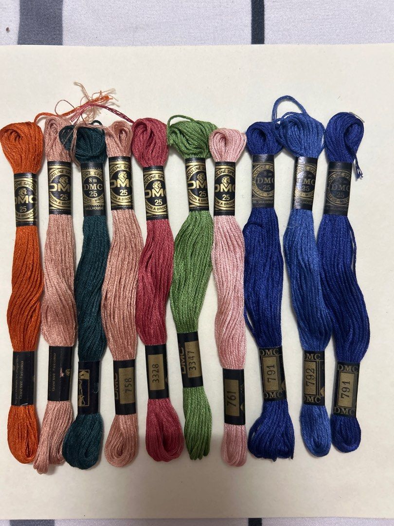 (Set 10) DMC Cotton Threads 8m Cross Stitch Embroidery (Category: Craft Supplies & Tools) located in Makati City. Submitted by luizamtups (Listing ID 1305587388, Image 1). Description: .