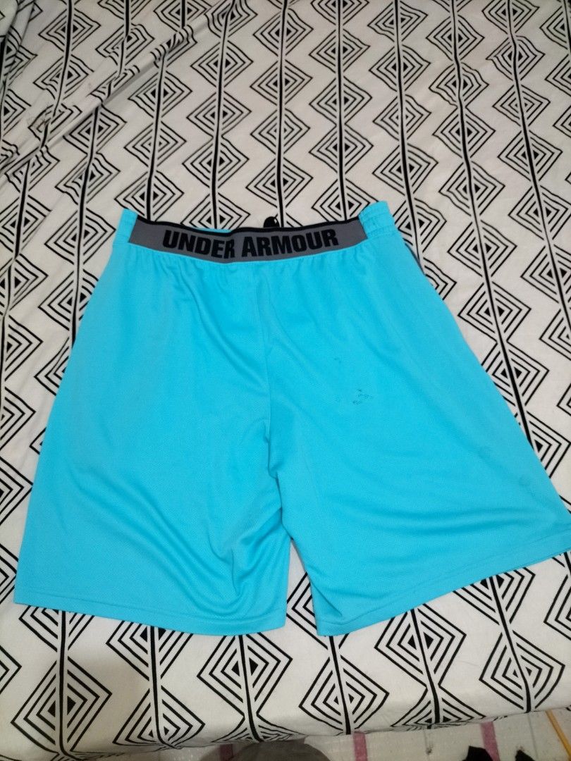 UnderAmour Shorts Glacier Blue (Category: Activewear) located in Mandaue City. Submitted by DREAD032 (Listing ID 1332499364, Image 3). Description: Under Armour Shorts Glacier Blue In good condition minimal issue stain Size XL on tag Dimensions posted in pictures logoUA is embroided Free shipping thru LBC branch pick up only.