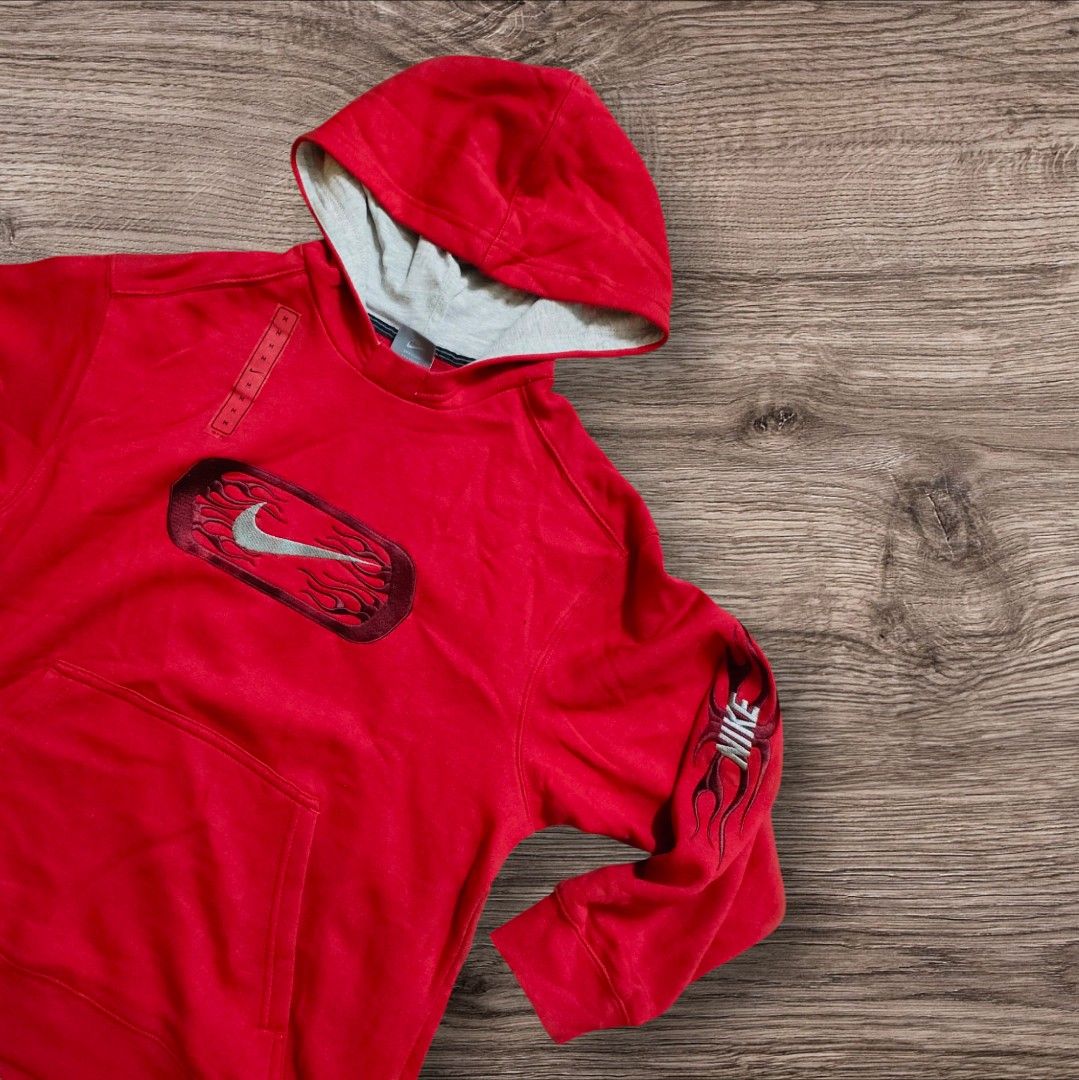 ORI Vintage Y2K Nike Embroidered Flame Hoodie