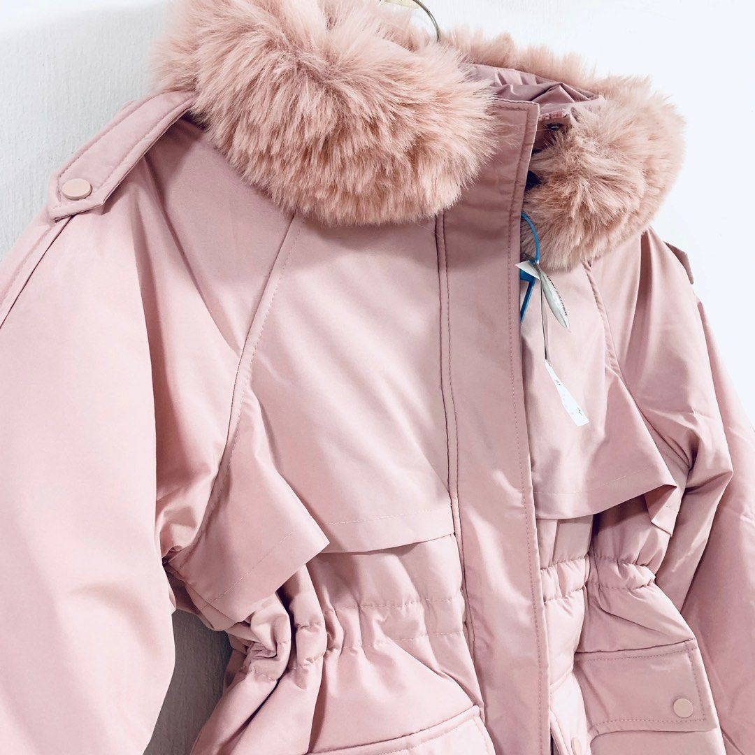 Winter Jacket Down Coat Long Parka Pink Women s Fashion Coats Jackets and Outerwear on Carousell