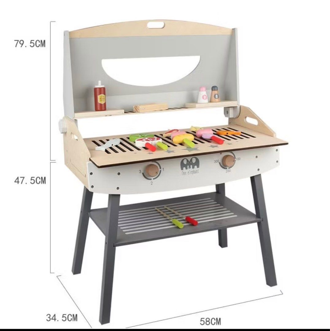 Wooden barbecue set (Category: Infant Playtime) located in Manila. Submitted by red_g (Listing ID 1332559115, Image 2). Description: Wooden barbecue set Interactive play pretend good for toddlers Bought for 3000pesos Looks new, complete With box For pickup in Tandang Sora, Quezon City.