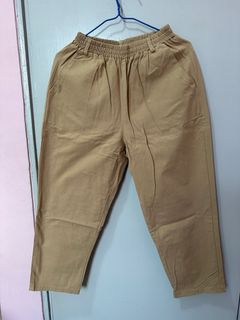 卡其啡色橡筋腰闊腳褲64242861338497110