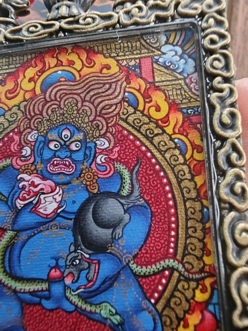 唐卡黑財神Thang-ga 防小人招偏財, 傢俬＆家居, 家居裝飾, 相架