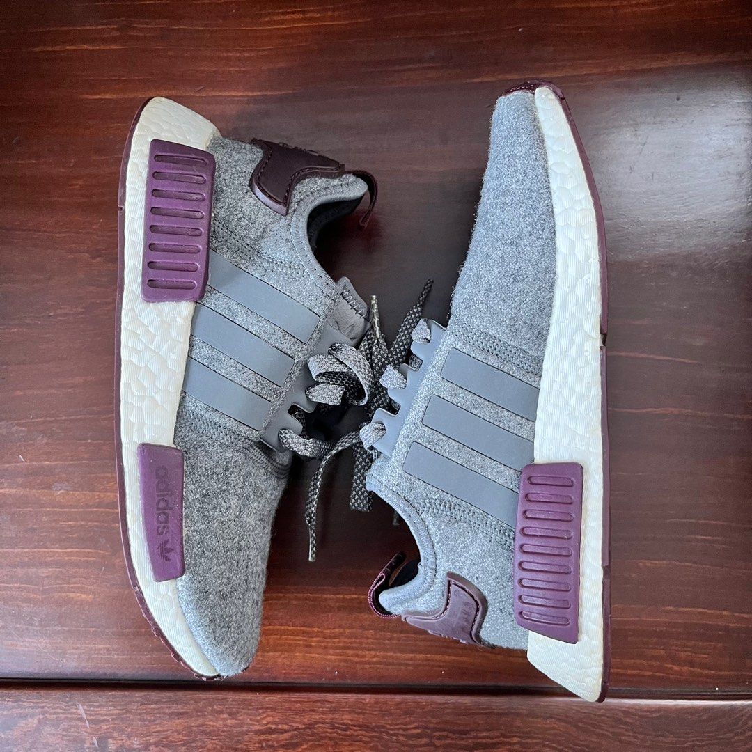 Grey and maroon adidas nmd shop