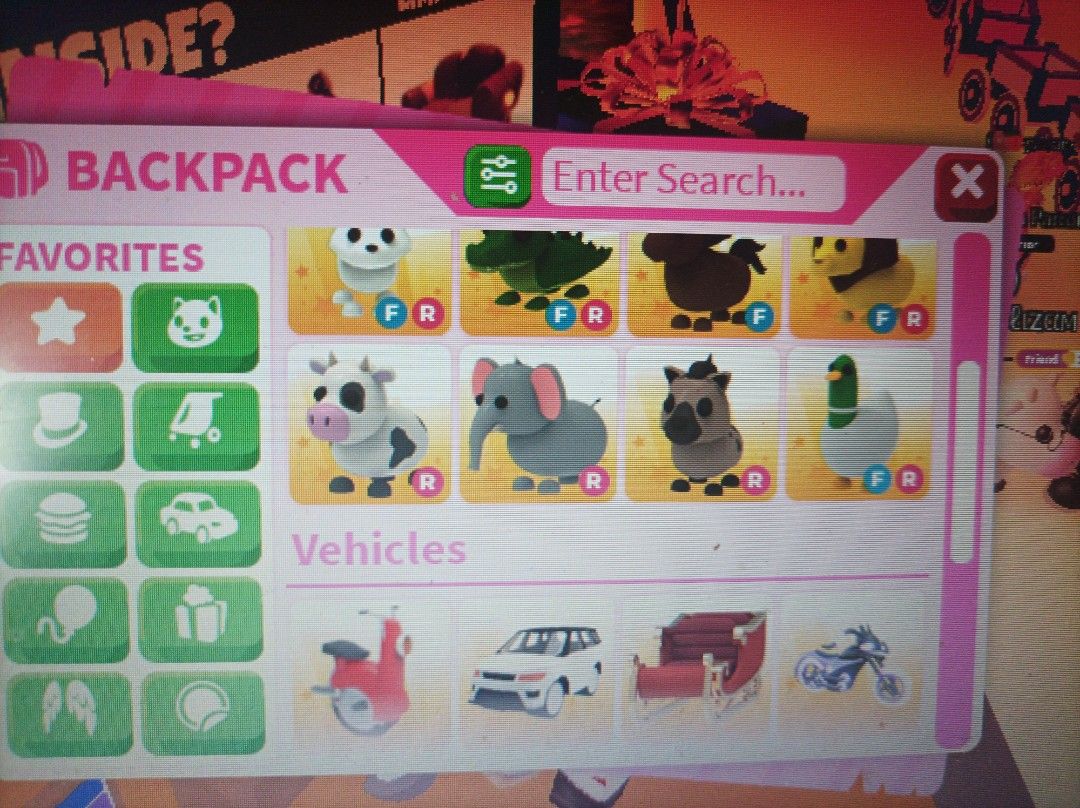 Adopt me pets, car, and toys, Video Gaming, Video Games, Others on