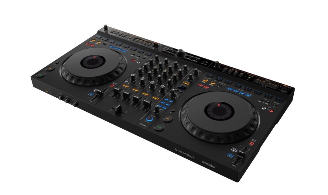 AlphaTheta DDJ-GRV6 (Previously Pioneer DJ) (Category: Other Audio Equipment) located in Singapore. Submitted by vmcdjs (Listing ID 1332677773, Image 2). Description: AlphaTheta DDJ-GRV6 is a 4-channel DJ controller designed for both beginners and professionals DJs. ▪️ Groove Circuit ▪️ CDJ + DJM-style layout (Large jog wheels, Beat FX from the DJM-A9) ▪️ Smart Rotary Selector and Discover function ▪️ Rekordbox & Serato DJ Pro compatible (Includ.