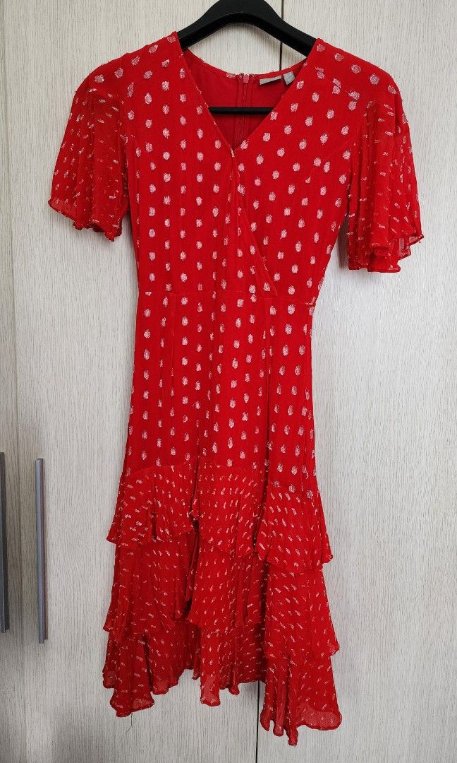 Asos Red Polkadot Dress