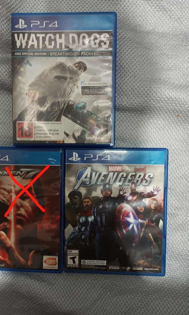 Avengers & watch dog bundle, Video Gaming, Video Games, PlayStation on