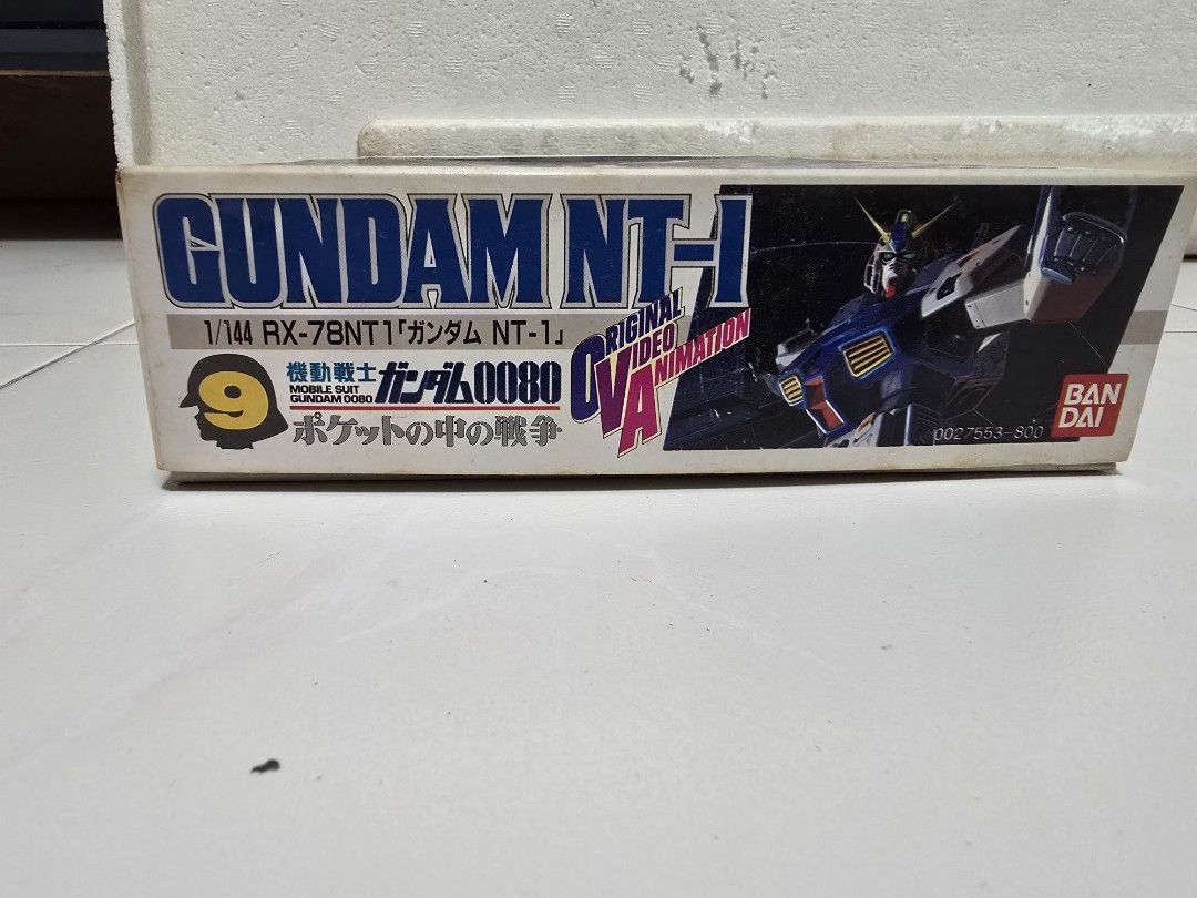 Bandai 1/144 scale Gundam NT-1 RX 78NT1 plastic model (Category: Gundam Model Kits) located in Singapore. Submitted by robotfans.88 (Listing ID 1332694690, Image 2). Description: Vintage 1/144 scale Gundam NT-1 RX 78NT1 Alex. Box condition is 7 All parts are not assembled No missing or broken parts comes with instructions manual. Interested buyers can chat with me for more details. Not for Fuzzy Buyers. Lowballers stay away. Meet up at Tampines M
