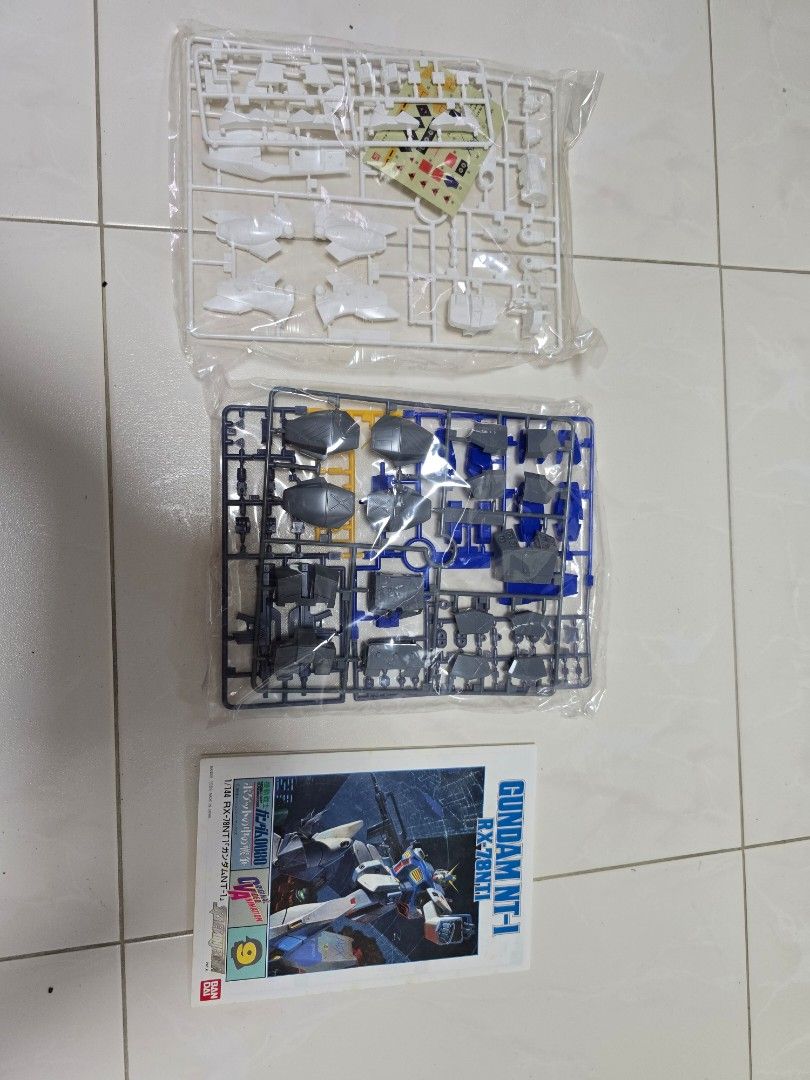 Bandai 1/144 scale Gundam NT-1 RX 78NT1 plastic model (Category: Gundam Model Kits) located in Singapore. Submitted by robotfans.88 (Listing ID 1332694690, Image 3). Description: Vintage 1/144 scale Gundam NT-1 RX 78NT1 Alex. Box condition is 7 All parts are not assembled No missing or broken parts comes with instructions manual. Interested buyers can chat with me for more details. Not for Fuzzy Buyers. Lowballers stay away. Meet up at Tampines M