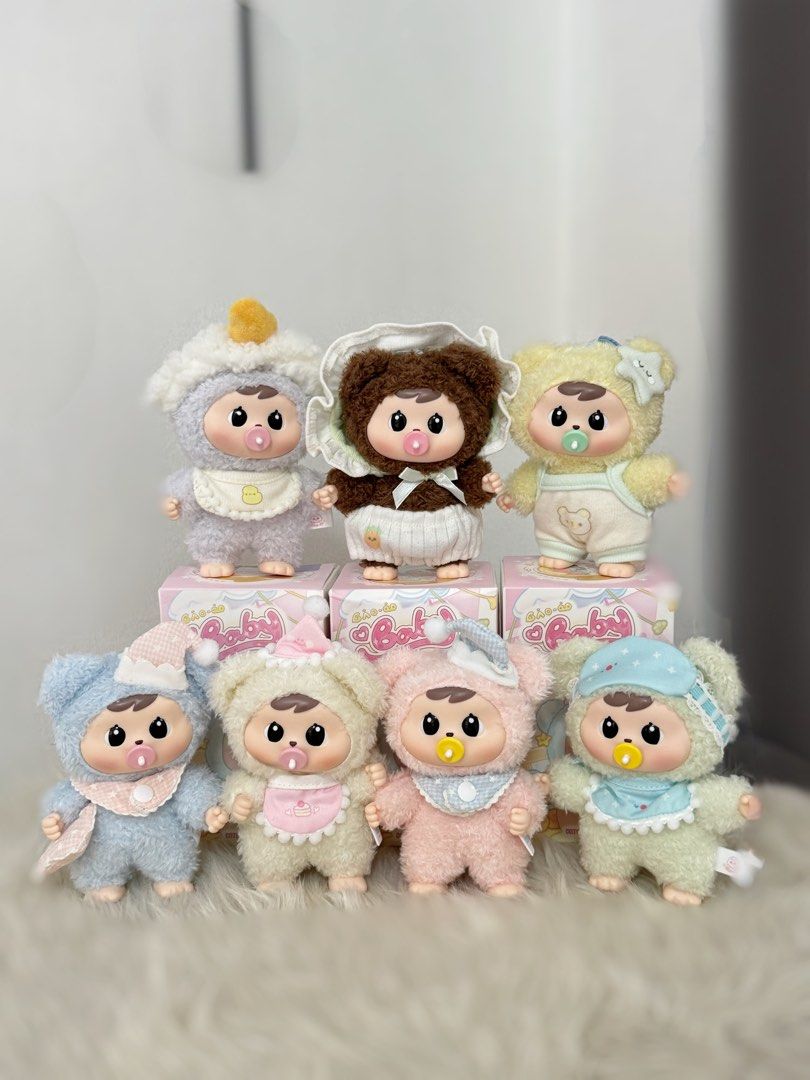 Bao-ao goodnight series (Category: Designer & Blind Box Toys) located in Mandaluyong City. Submitted by pheewz07 (Listing ID 1332788350, Image 1). Description: Baby Bao-ao goodnight series Available in YELLOW, BLUE, GREEN, SOYMILK & PURPLE Comes with bib, hat, pillow & pacifiers accesories! Super cute and smaller! See photos for size reference Can do SDD if near lang MOP: BDO or GCASH .