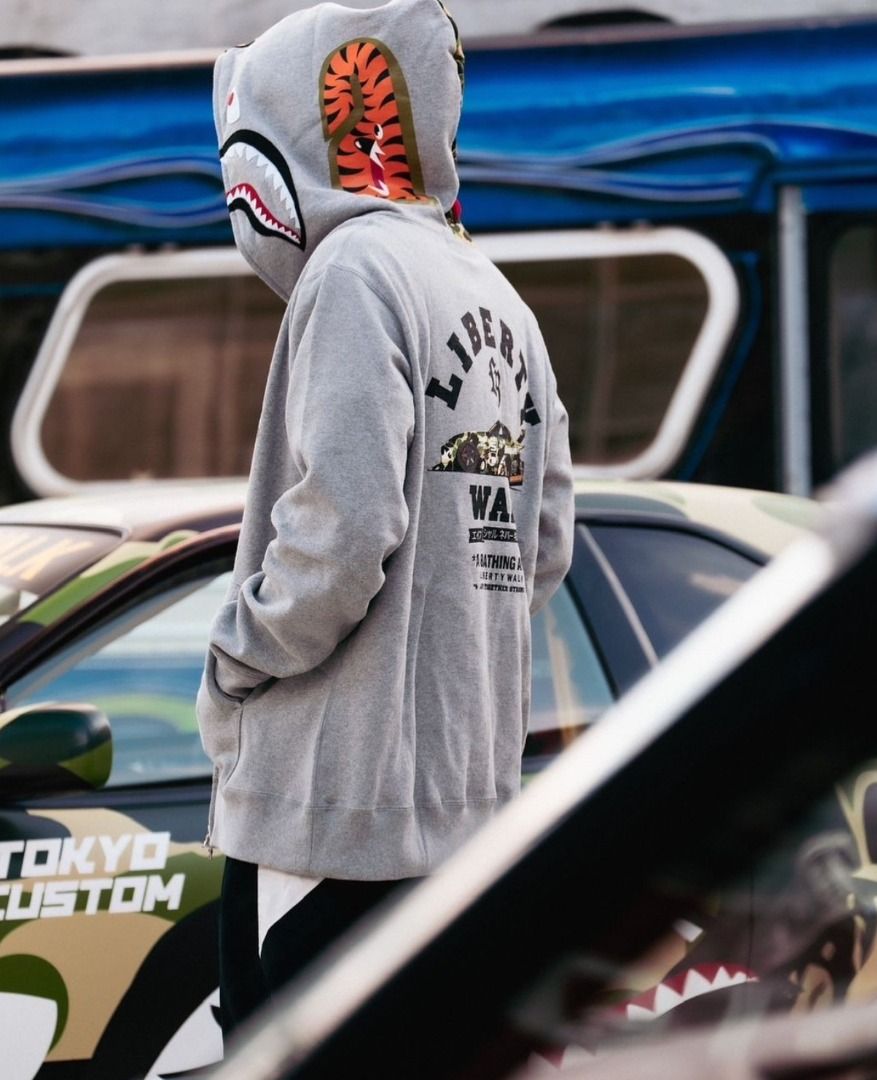 BAPE x Liberty Walk Shark Full Zip Hoodie, Men's Fashion BAPE x Liberty Walk Shark Full Zip Hoodie, Men's Fashion