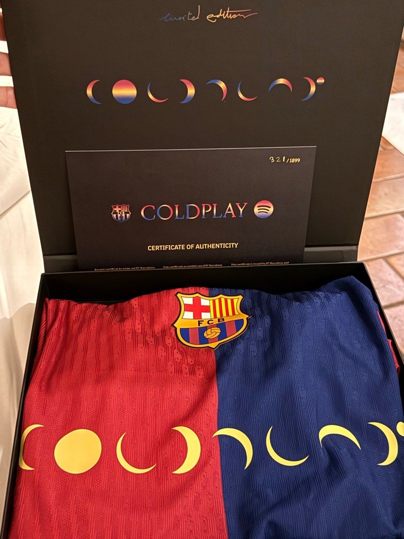Barcelona X Coldplay Jersey, Men's Fashion, Activewear on