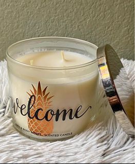 Bath and body works candle - Welcome (Pineapple)