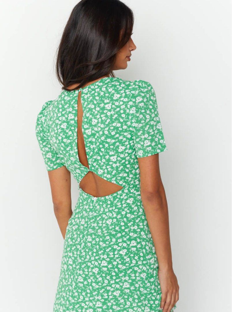 slim fit dress slacks Taleah Cut Out Maxi Dress Green| Beginning Boutique US 6 main image 1