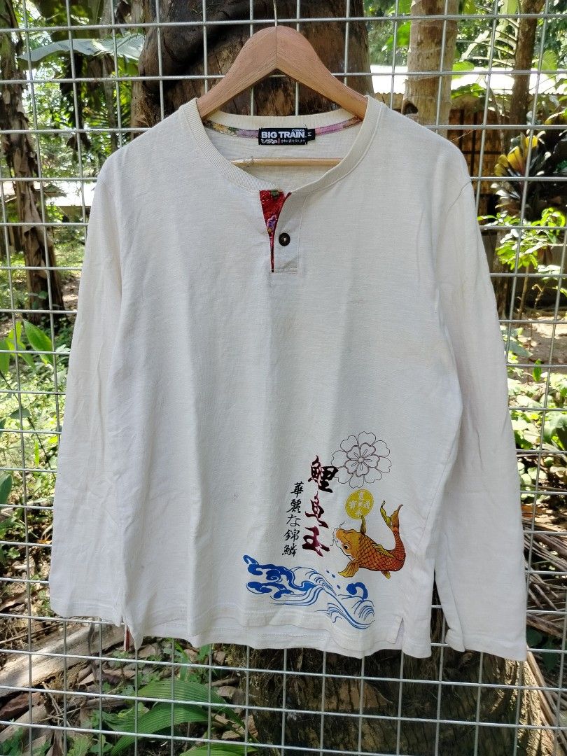 BIG TRAIN JAPAN Embroidered koi Sweater Men s Fashion Tops Sets Tshirts Polo Shirts on Carousell