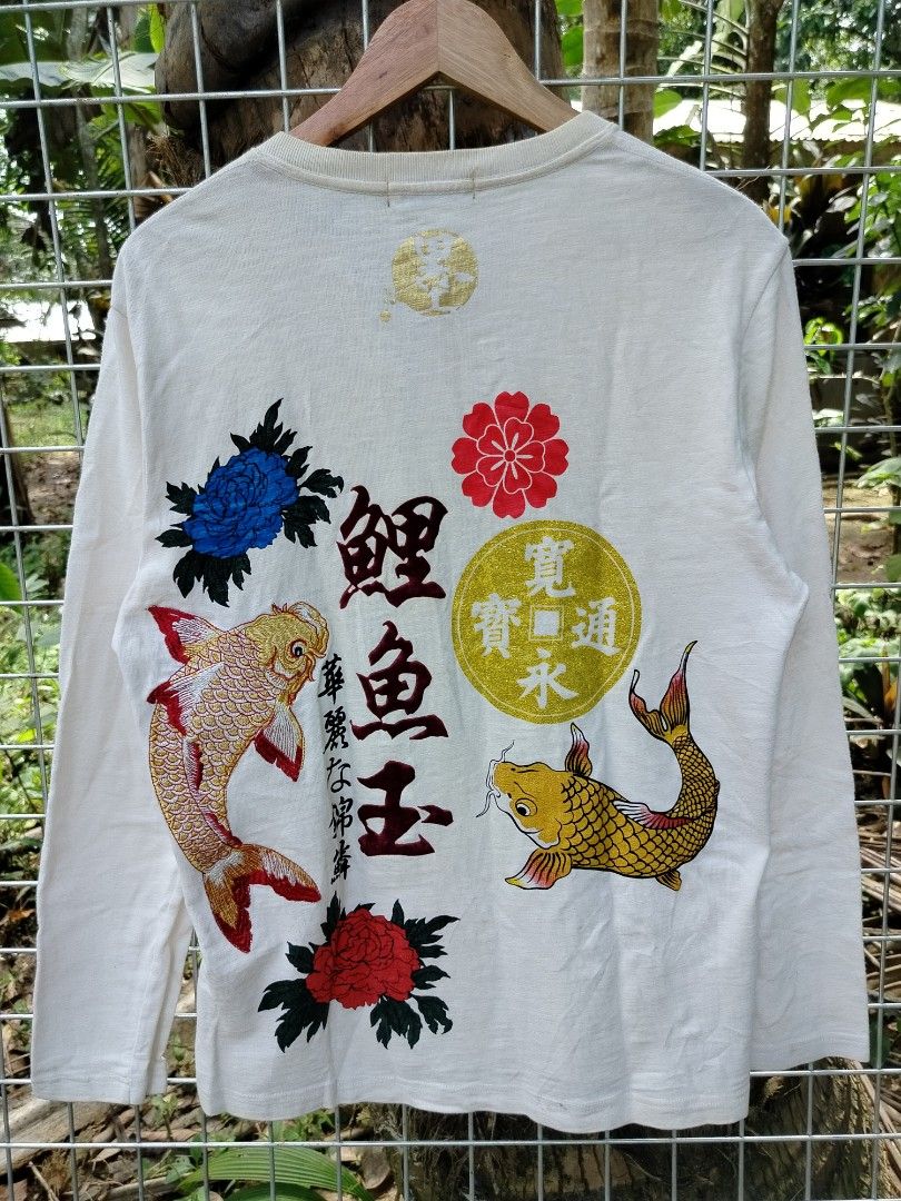 BIG TRAIN JAPAN Embroidered koi Sweater Men s Fashion Tops Sets Tshirts Polo Shirts on Carousell