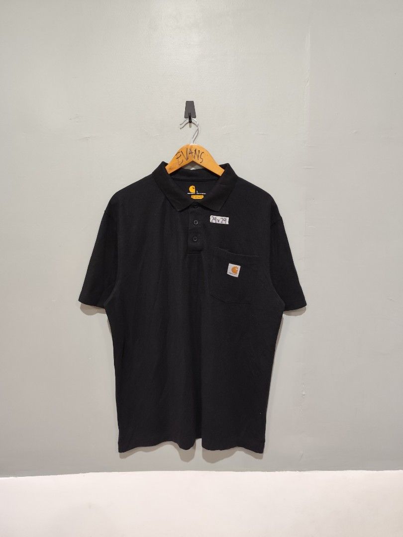 Carhartt Polo Blk Men s Fashion Tops Sets Tshirts Polo Shirts on Carousell