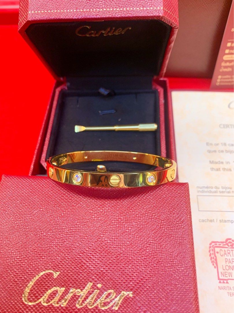 Cartier Love Bracelet 23k gold Women s Fashion Jewelry Organisers Bracelets on Carousell