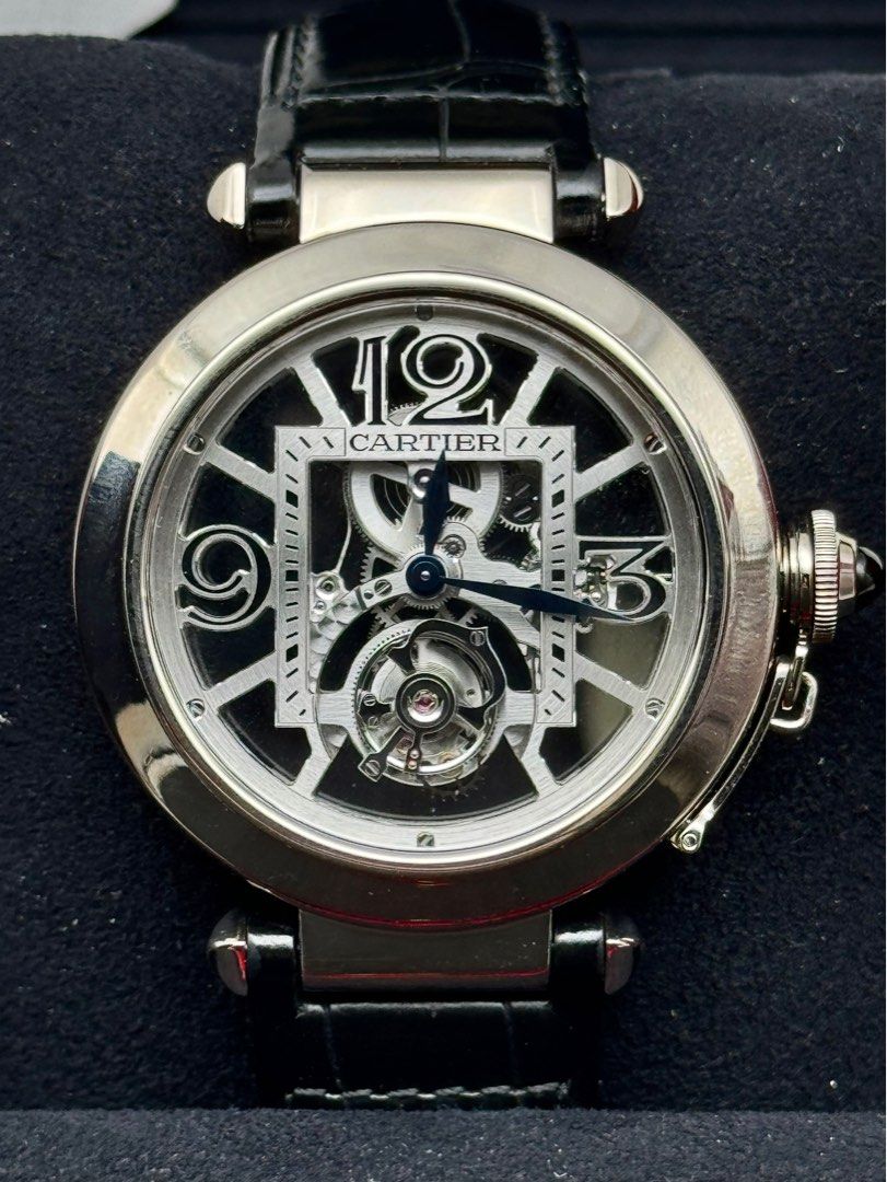 Cartier Pasha De Cartier Tourbillon W3030021 Skeleton Dial WG Luxury Watches on Carousell