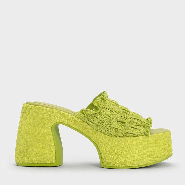 Charles Keith Platform Mules, Women's Fashion, Footwear, Wedges