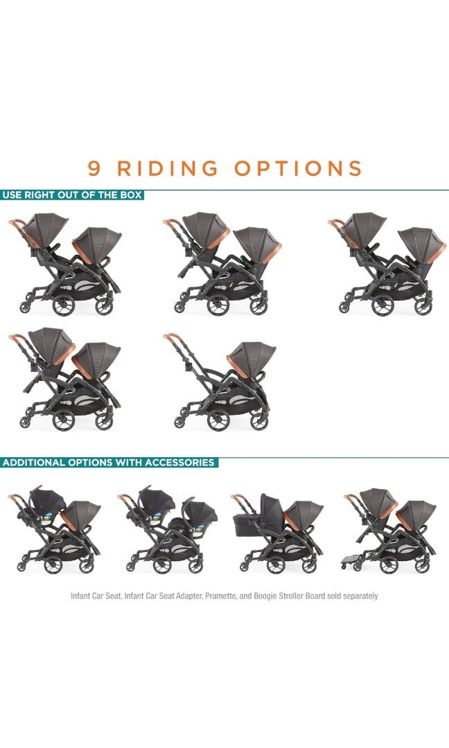 Contours curve double tandem stroller Babies Kids Going Out Strollers on Carousell