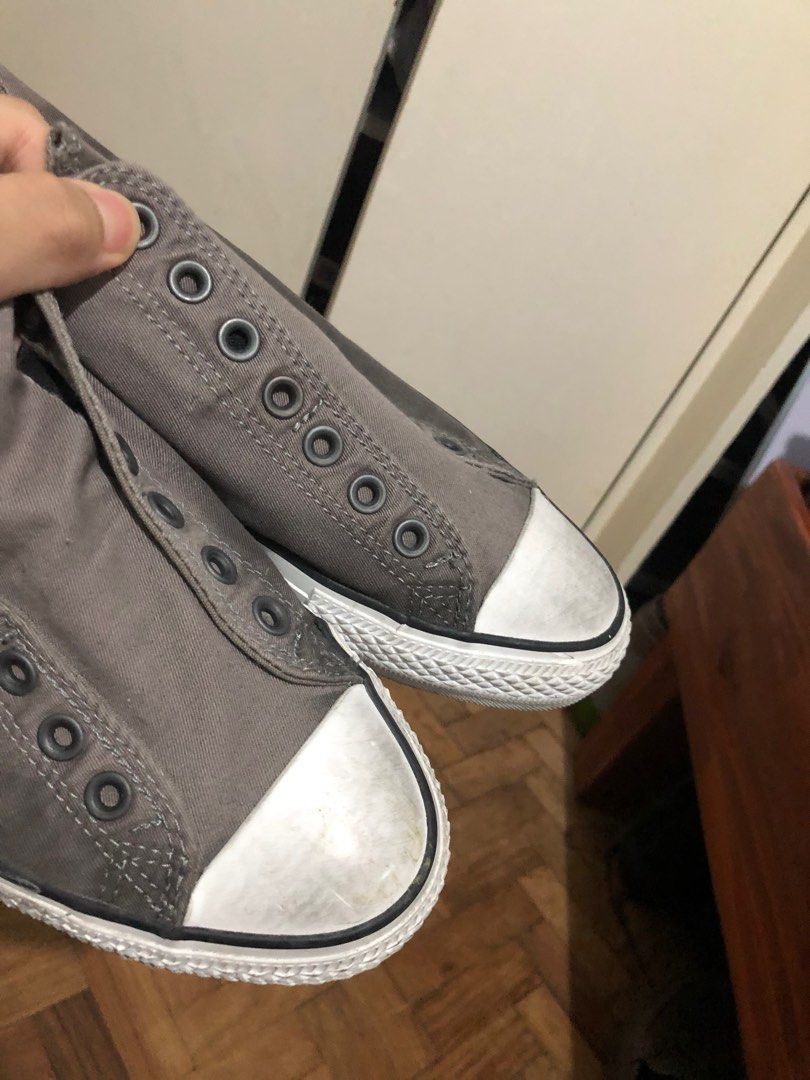 Converse Chuck Taylor Slip On Charcoal Grey Men s Fashion Footwear Sneakers on Carousell