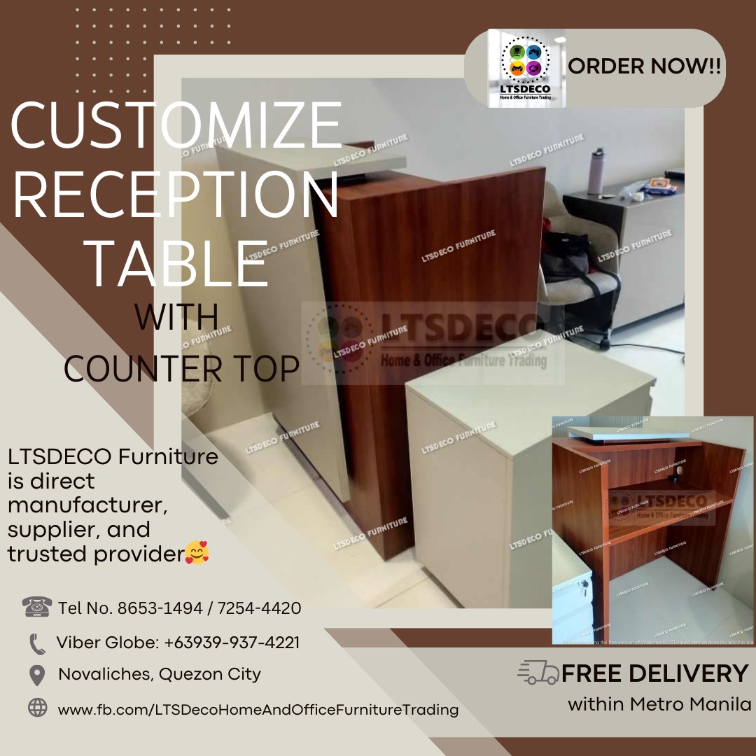 CUSTOMIZE RECEPTION TABLE OFFICE PARTITION FURNITURE, Furniture & Home ...