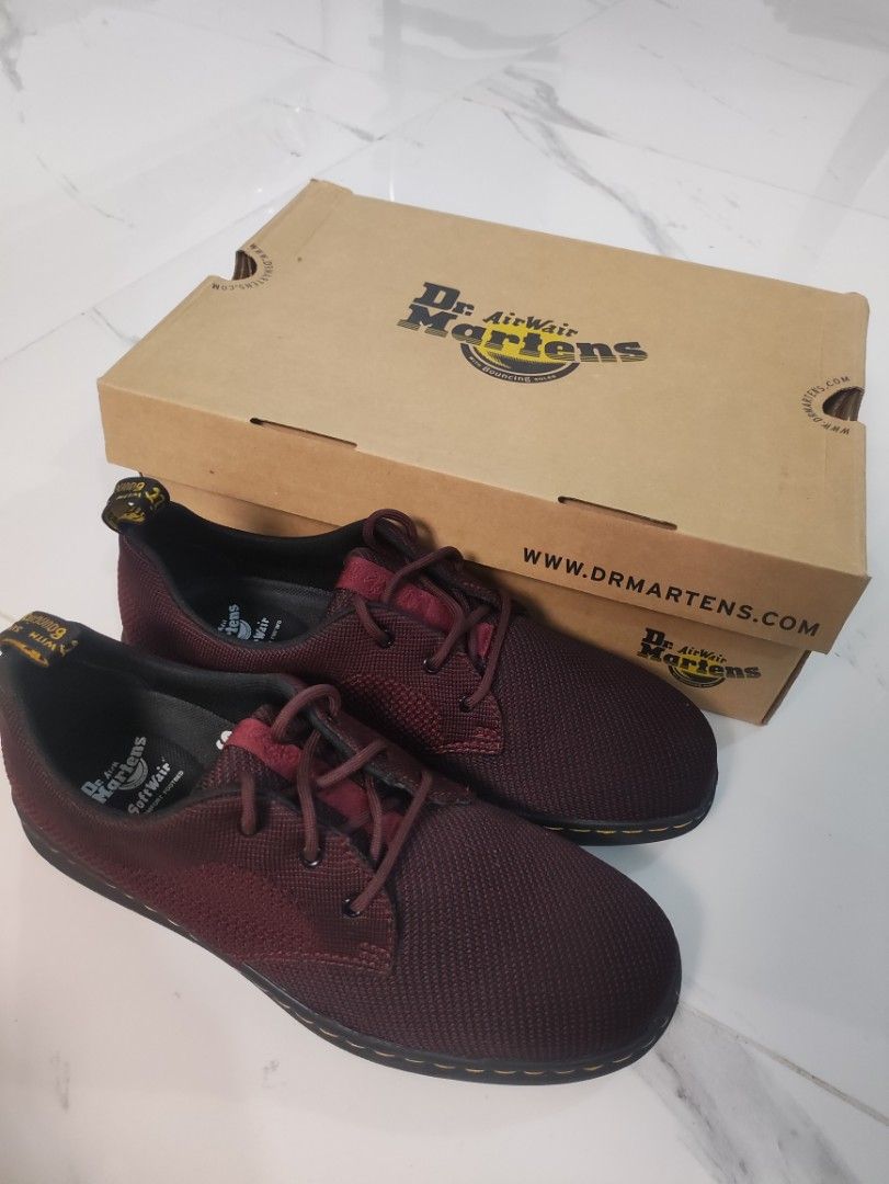 Dr. Martens Cavendish Knit Oxblood knit Men s Fashion Footwear Casual Shoes on Carousell