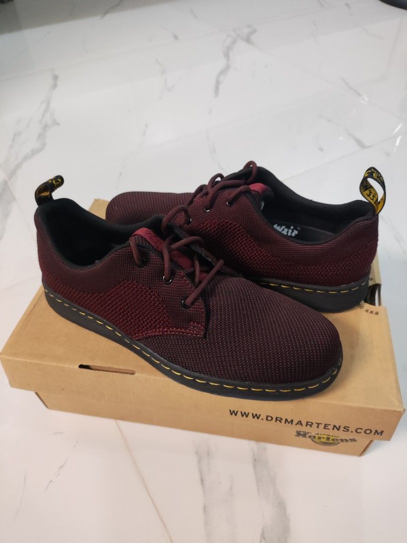 Dr. Martens Cavendish Knit Oxblood knit Men s Fashion Footwear Casual Shoes on Carousell