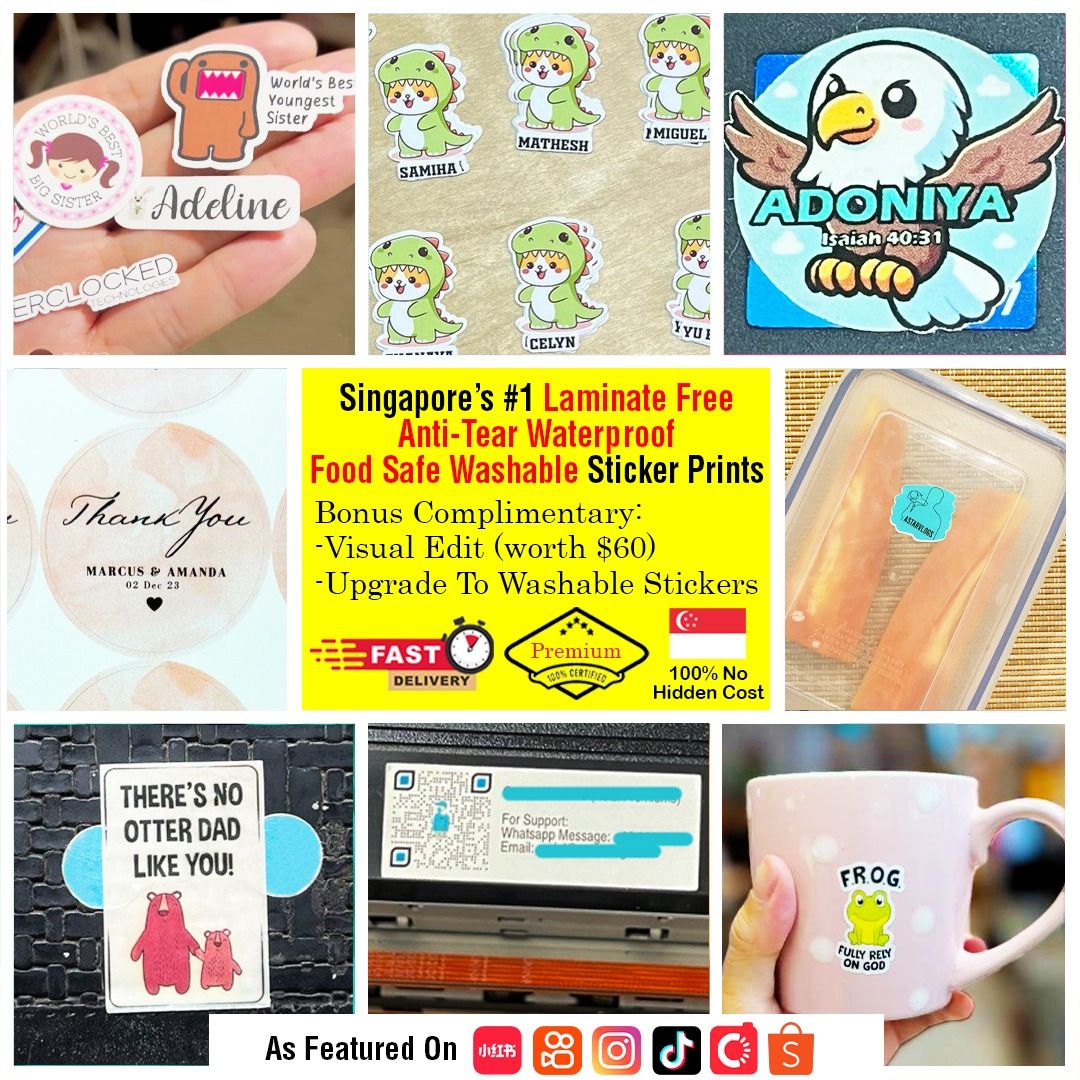 Fast Custom Sticker Printing - Waterproof Sticker Printing, Birthday ...