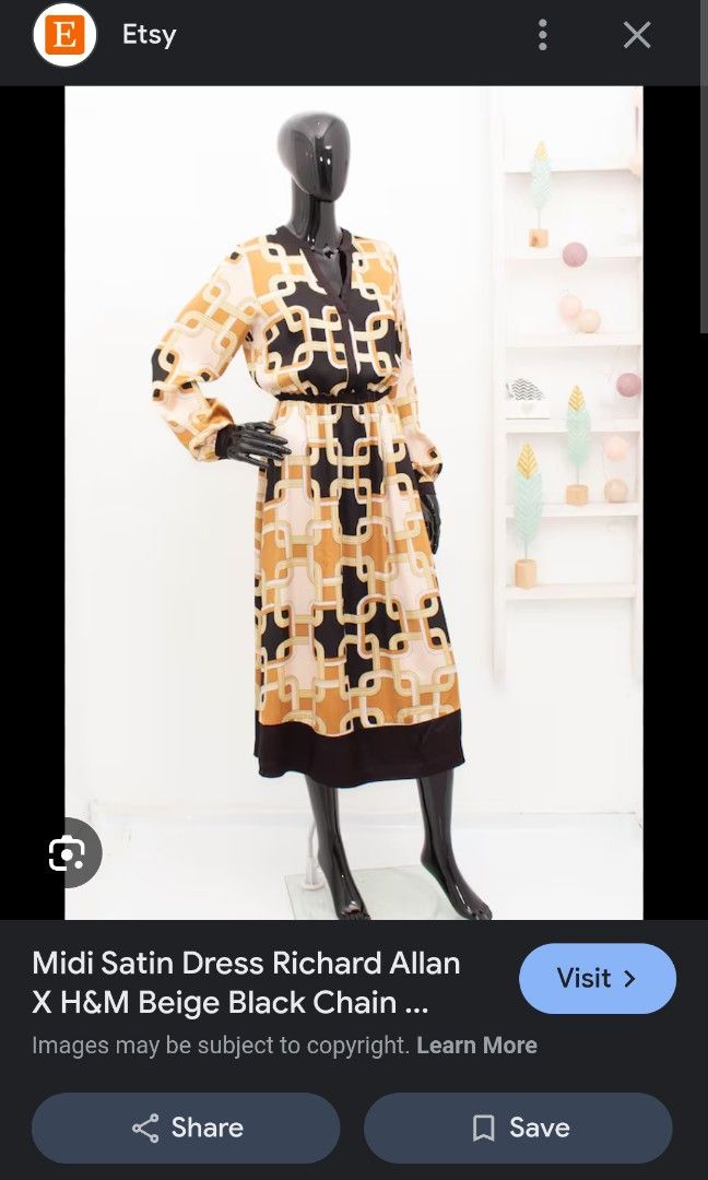 H&m chain print dress clearance