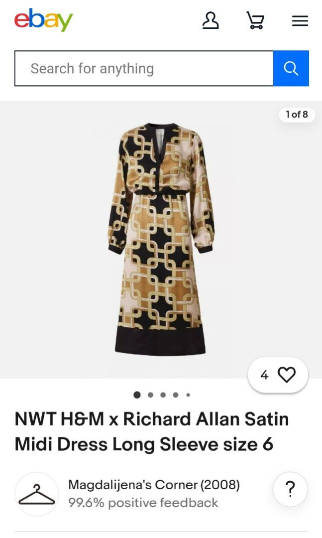 H&m chain print dress clearance