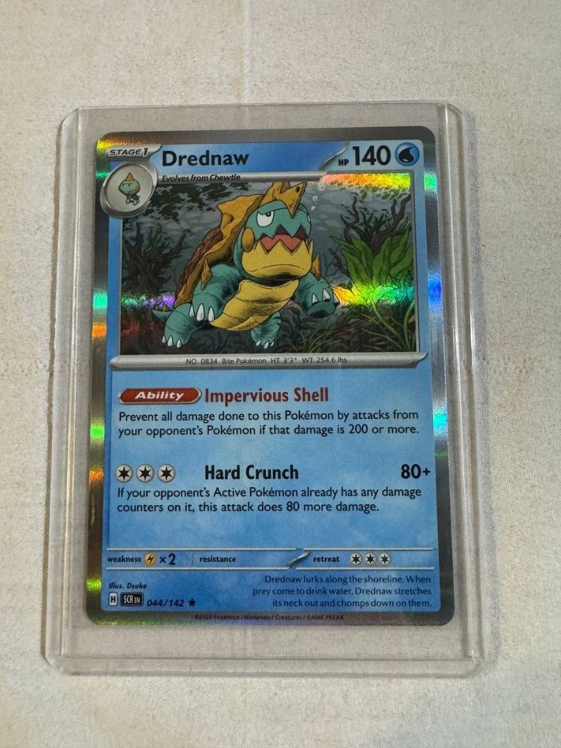 Holographic Card) Pokemon Stellar Crown, Drednaw #044, Furniture & Home  Living, Home Decor Accessories, Other Home Decor Accessories on Carousell