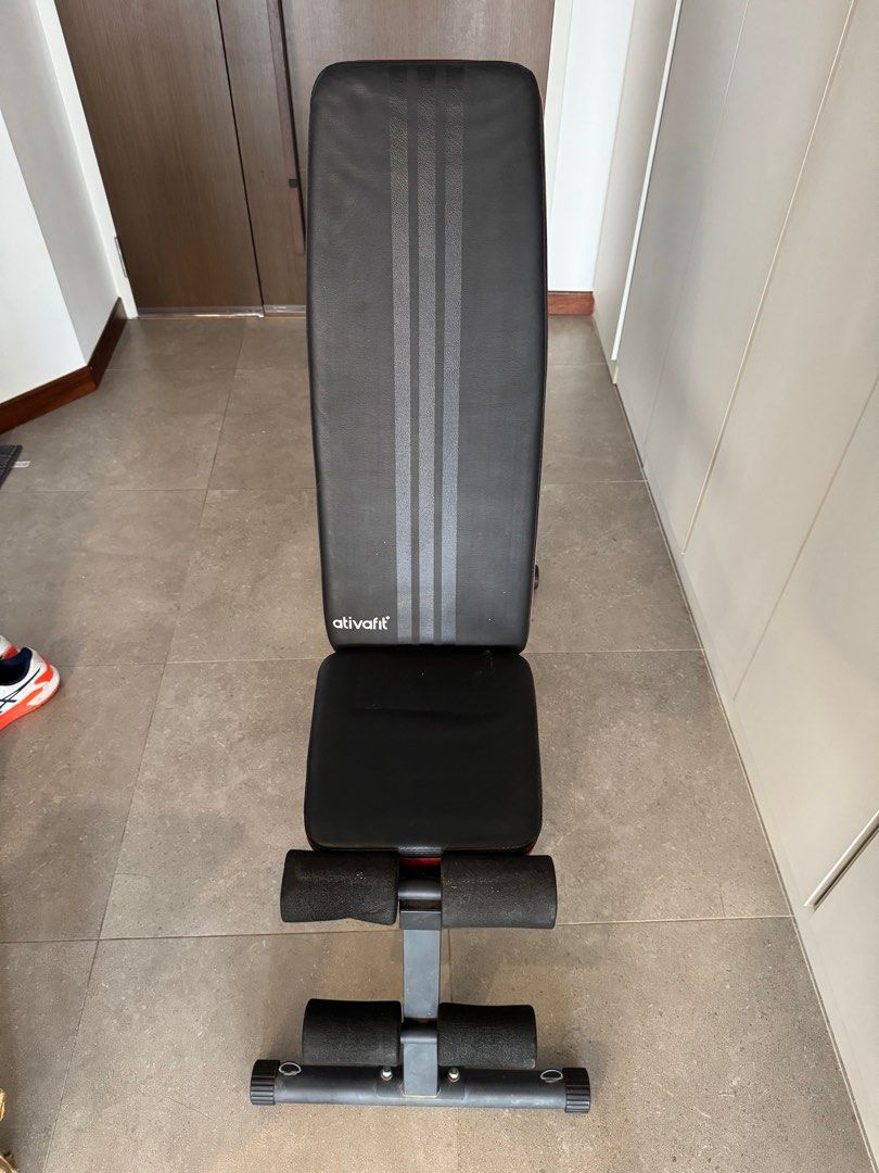 Home Gym workout bench AtivaFit Sports Equipment Exercise Fitness Weights Dumbbells on Carousell